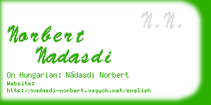 norbert nadasdi business card