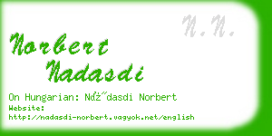 norbert nadasdi business card